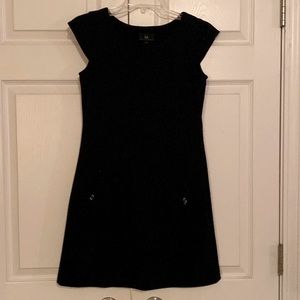 IZ Byer California Dress Size Small Black A-Line Knee Length Pockets
